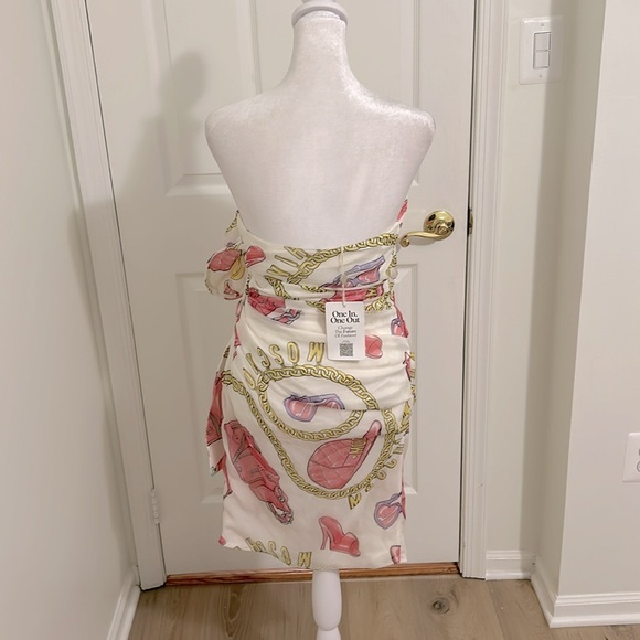 Moschino Couture! Silk Barbie Purse & Sunglass Printed Bustier Dress NWT Size 6 - Picture 12 of 16